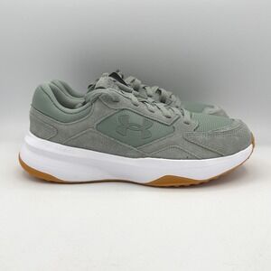 Under Armour UA W Edge Suede Shoes Women Size 9.5 Green White Casual 6003014-348